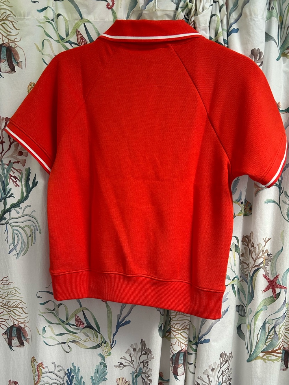 SPANX Airpique Short Sleeve Polo in Poppy - Picture 2 of 3